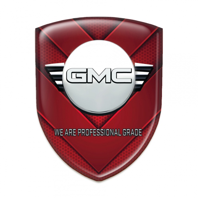 GMC Emblem Badge Logo Red V Shape Details Decoration 