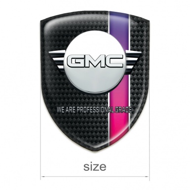 GMC Logo Emblem Black with Purple Band Decoration 