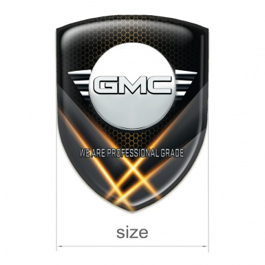 GMC Self Adhesive Emblem Logo Orange Lights decoration 