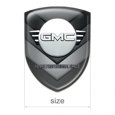 GMC Resin Sticker Black Grey V Shape Details Decoration 