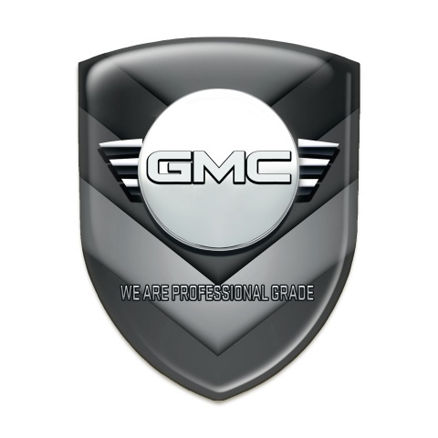 GMC Resin Sticker Black Grey V Shape Details Decoration 