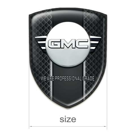 GMC Self Adhesive Car logo Emblem Dark Grid model 