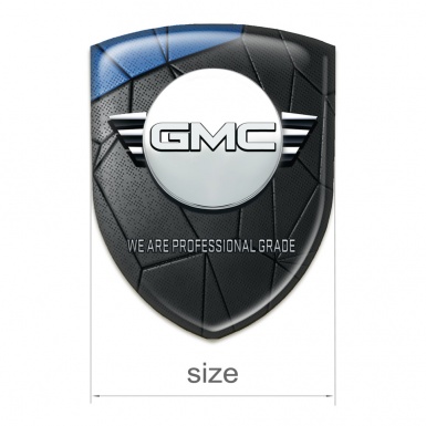 GMC Car Interior Badge Blue Black Cracked Asphalt effect 