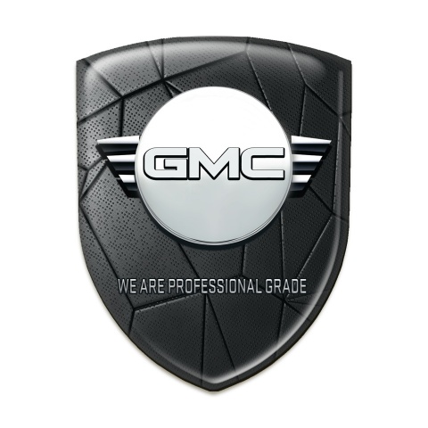 GMC Silicone Car Decal Badge Black Cracked Asphalt Effect 