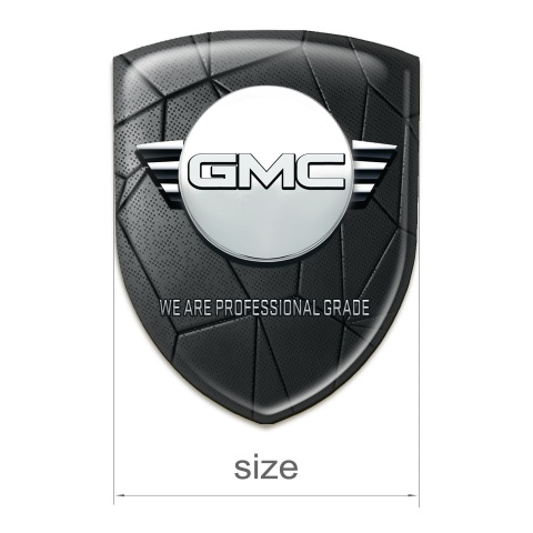 GMC Silicone Car Decal Badge Black Cracked Asphalt Effect 