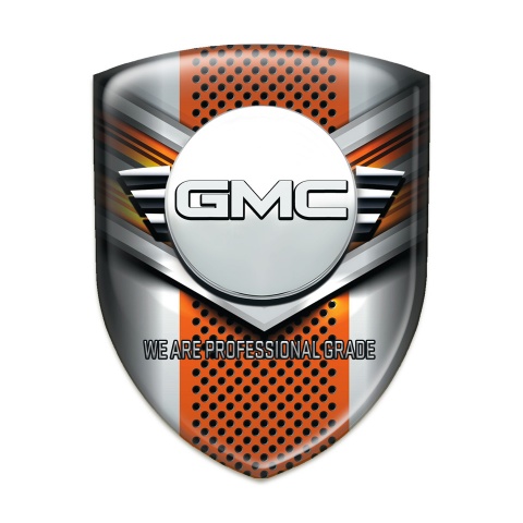 GMC Silicone Emblem Stylish grey Copper Elements Decoration 