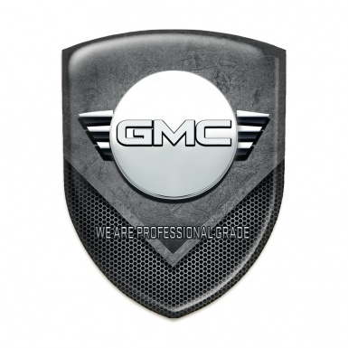 GMC 3D Gel Emblem Dark Mesh with Scratched Plate Mix