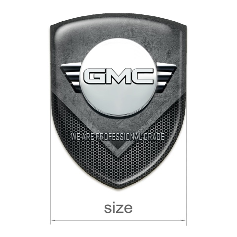 GMC 3D Gel Emblem Dark Mesh with Scratched Plate Mix