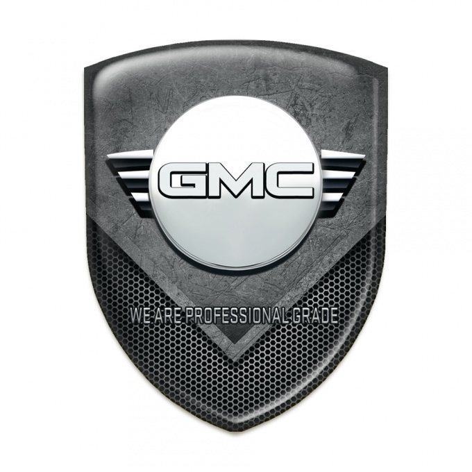 GMC 3D Gel Emblem Dark Mesh with Scratched Plate Mix