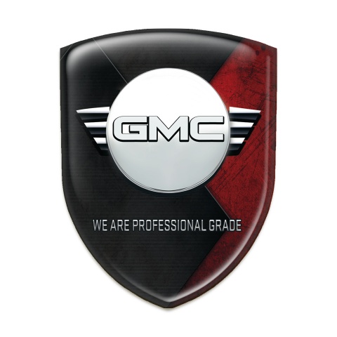 GMC Emblem Interior Stylish Red Black Mixed Texture 