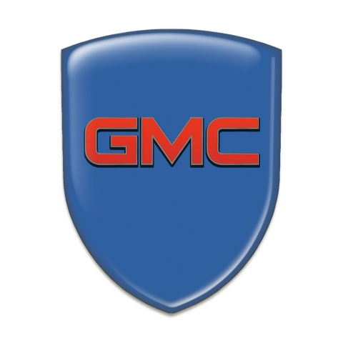 GMC Tuning Emblem Blue Background Red Logo 