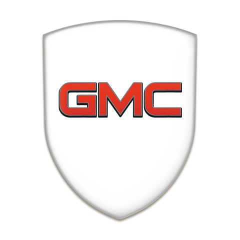 GMC Domed Emblem White Background Red Logo 
