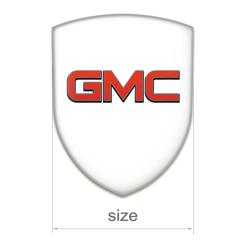 GMC Domed Emblem White Background Red Logo 