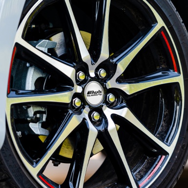 Audi Emblems for Wheel Center Carbon White Black Edition
