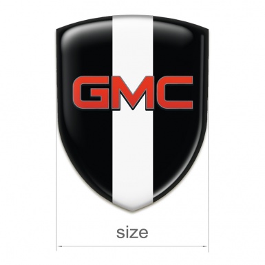 GMC Logo Emblem Black with White Tape Pattern 