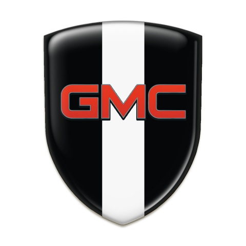 GMC Logo Emblem Black with White Tape Pattern 
