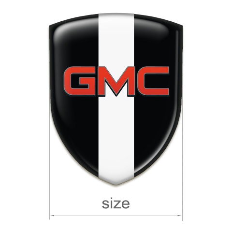 GMC Logo Emblem Black with White Tape Pattern 