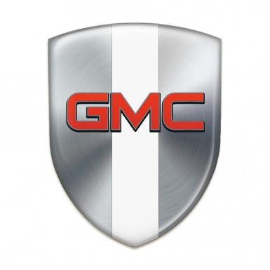 GMC Tuning Emblem Silver with White Tape Pattern 