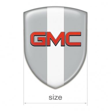 GMC Self Adhesive Emblem Logo Grey with White Pattern 