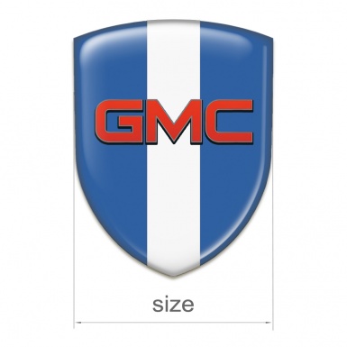 GMC Silicone Emblem Blue with White Tape Pattern 