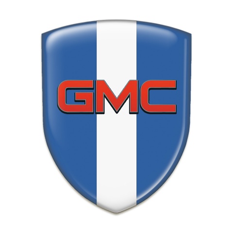GMC Silicone Emblem Blue with White Tape Pattern 