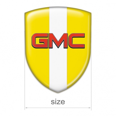 GMC Resin Sticker Yellow with White Tape Pattern 