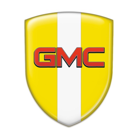 GMC Resin Sticker Yellow with White Tape Pattern 