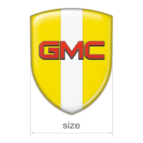GMC Resin Sticker Yellow with White Tape Pattern 
