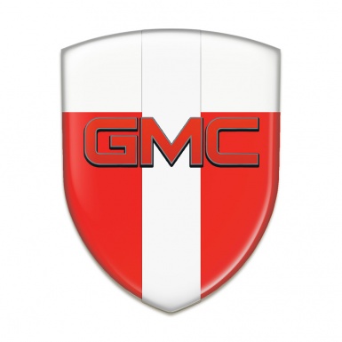 GMC Emblem Exterior Red White with White Tape Pattern 