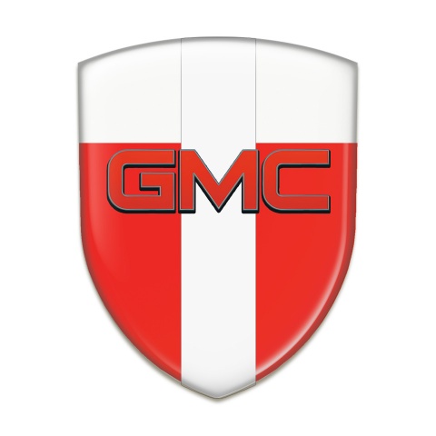GMC Emblem Exterior Red White with White Tape Pattern 