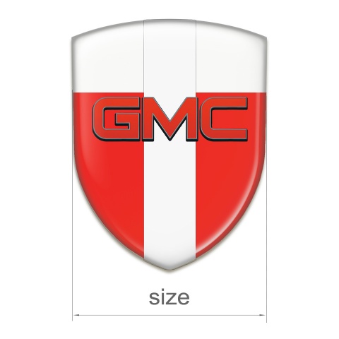 GMC Emblem Exterior Red White with White Tape Pattern 