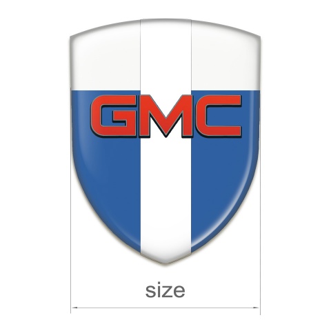 GMC Emblem Interior Blue White with White Tape Pattern
