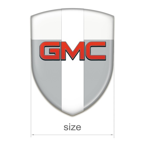 GMC Tuning Badge Grey White with White Band Pattern 