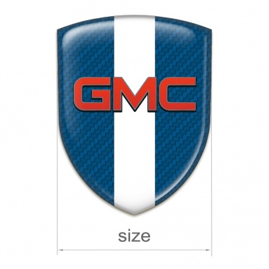 GMC Car Accessories Badge Navy Blue Carbon with White Tape Pattern 