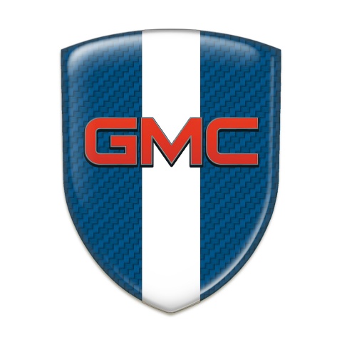GMC Car Accessories Badge Navy Blue Carbon with White Tape Pattern 