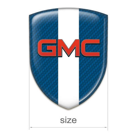 GMC Car Accessories Badge Navy Blue Carbon with White Tape Pattern 