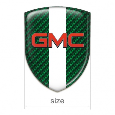 GMC Silicone Badge Green Carbon with White Tape Pattern 