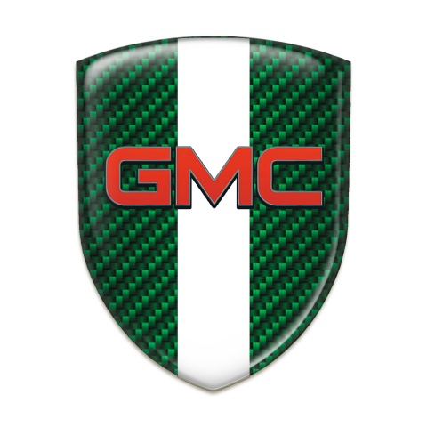 GMC Silicone Badge Green Carbon with White Tape Pattern 