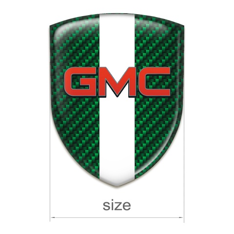 GMC Silicone Badge Green Carbon with White Tape Pattern 