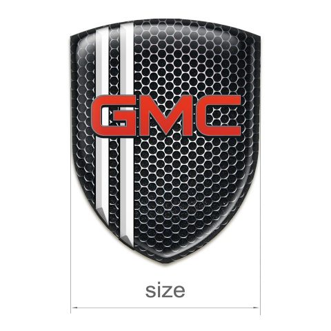 GMC Tuning Emblem Perforated Steel with White Lines Design 