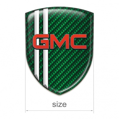 GMC Resin Sticker Green Carbon White Lines Decoration 
