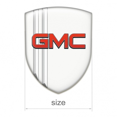 GMC Auto Emblem White Decoration Red Logo 