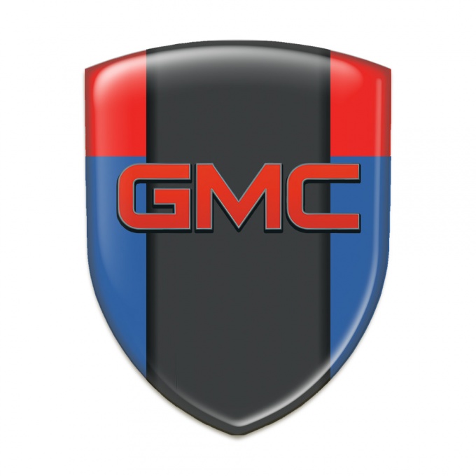 GMC Silicone Emblem Blue Red Model 