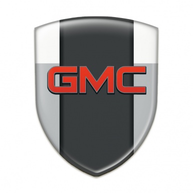 GMC Self Adhesive Car logo Emblem Grey White Model 