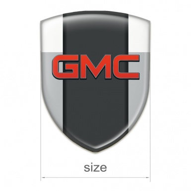 GMC Self Adhesive Car logo Emblem Grey White Model 