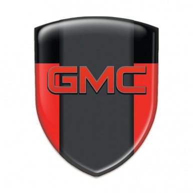 GMC Silicone Car Decal Badge Red Black Model 