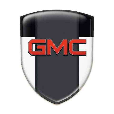 GMC Auto Emblem White Black Model 