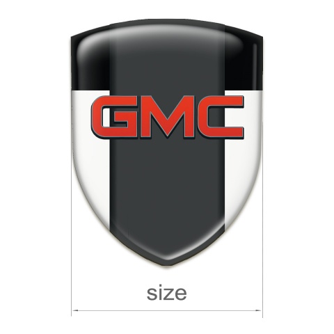 GMC Auto Emblem White Black Model 