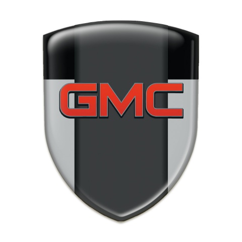 GMC Emblem Badge Logo Grey Black Model 