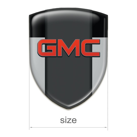 GMC Emblem Badge Logo Grey Black Model 